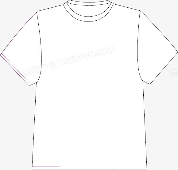 手绘空白t恤模板