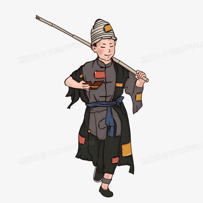 古代男孩小乞丐免抠元素