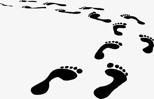 本作品全称为《黑色简约风双脚脚印创意元素》,使用adobe illustrator