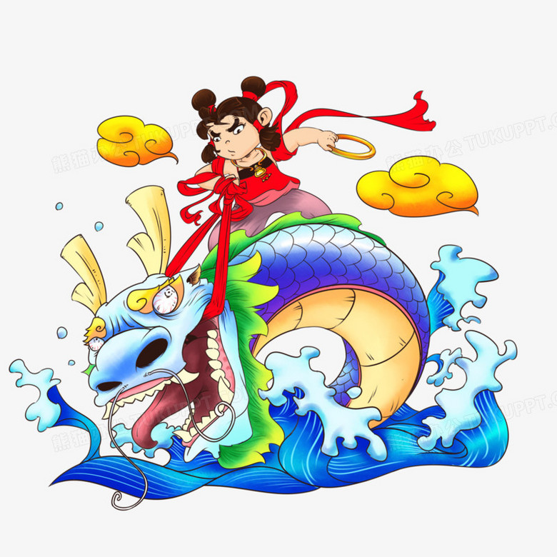 哪吒闹海斗龙三太子场景元素