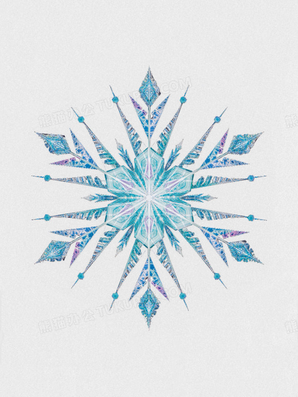 在整个配色上使用蓝色色彩作为基础色调,设计了一只精致豪华的冰雪