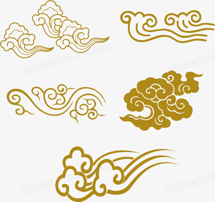 流畅的中国祥云矢量花纹png图片素材免费下载 花纹png 723 677像素 熊猫办公