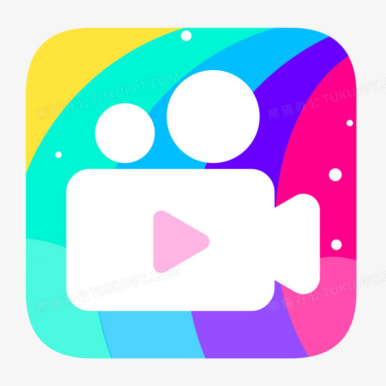 直播彩色图标元素