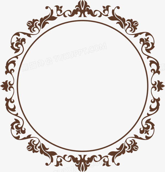 欧式大气圆形边框纹饰