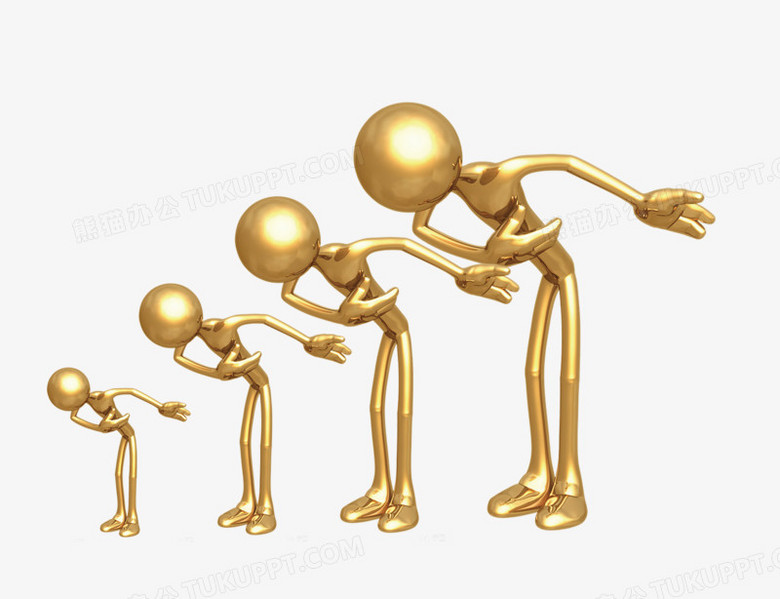 本作品全称为《金色简约风鞠躬小金人创意元素》,使用 adobe