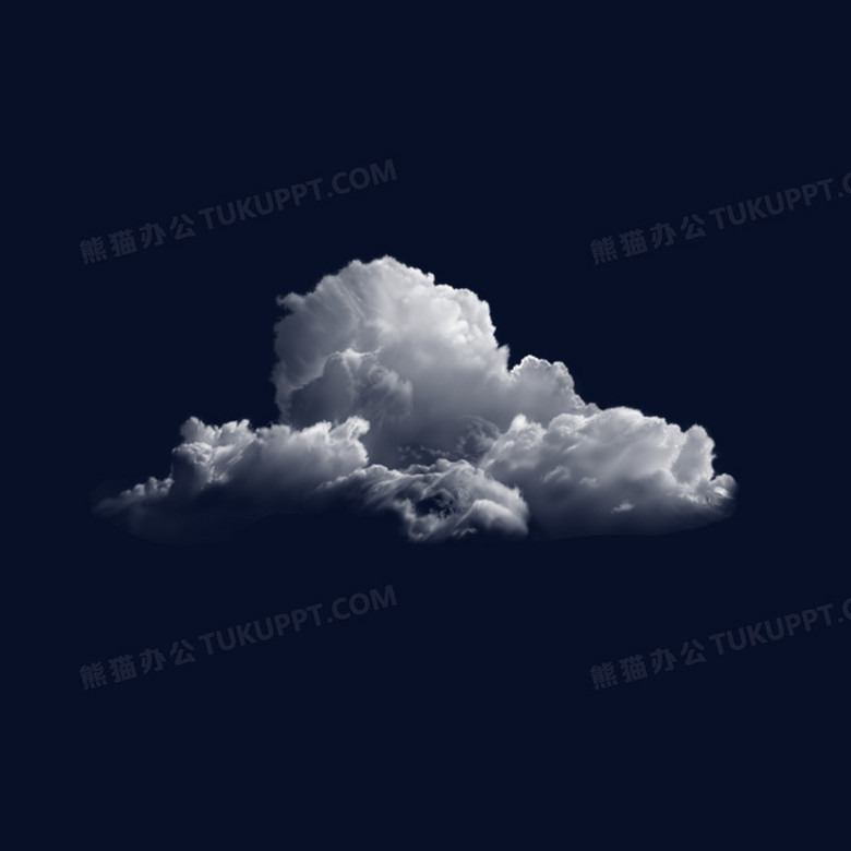 免扣背景白色云朵png图片素材下载 云朵png 熊猫办公