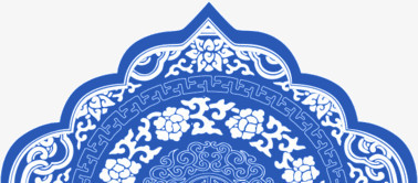 本作品全称为《蓝色复古风大气高贵的青花瓷创意元素》,在整个配色上