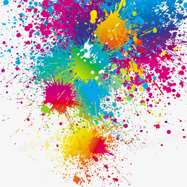 不规则创意油漆喷绘