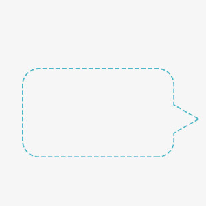 本作品全称为《蓝色简约风虚线方形边框对话框元素》,使用 adobe