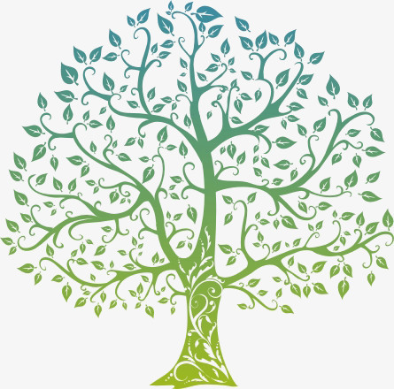 设计了绿色渐变效果的智慧树,卡通效果的展现形式更好的突出智慧树的