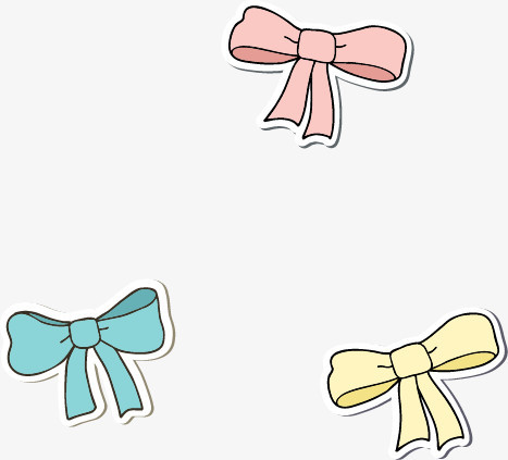 卡通彩色蝴蝶结png图片素材下载_卡通png_熊猫办公