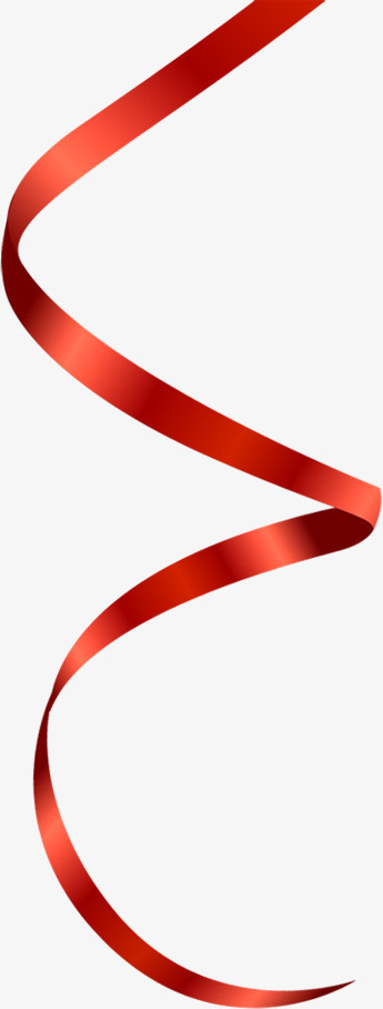 红色卡通可爱丝带