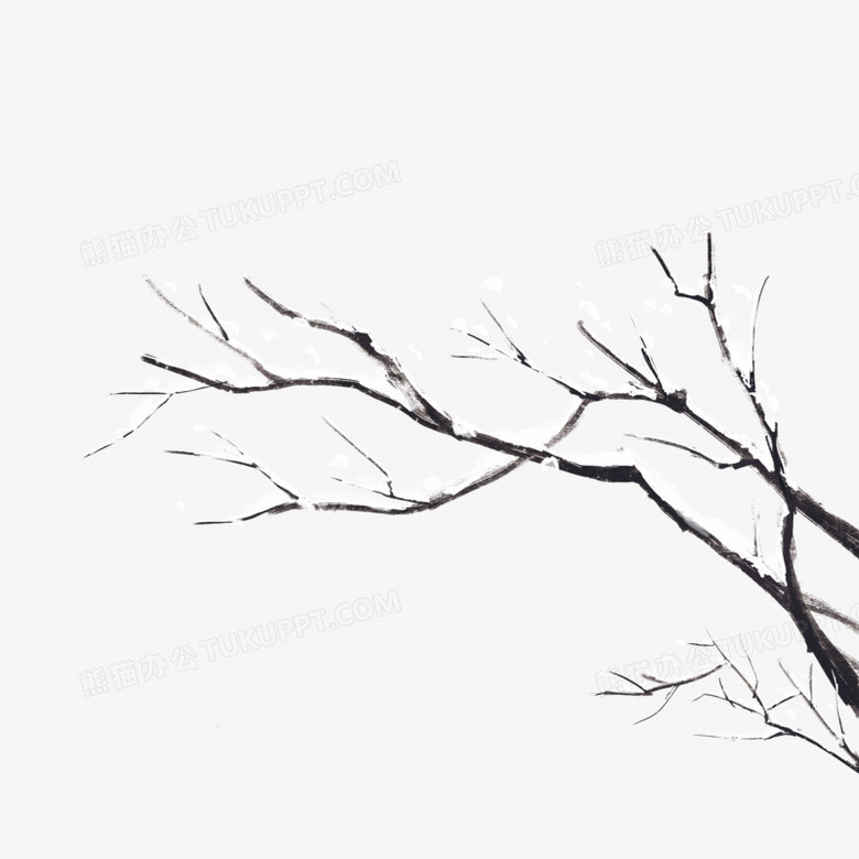 光秃盖着雪的树枝png图片素材免费下载 树枝png 3543 3543像素 熊猫办公