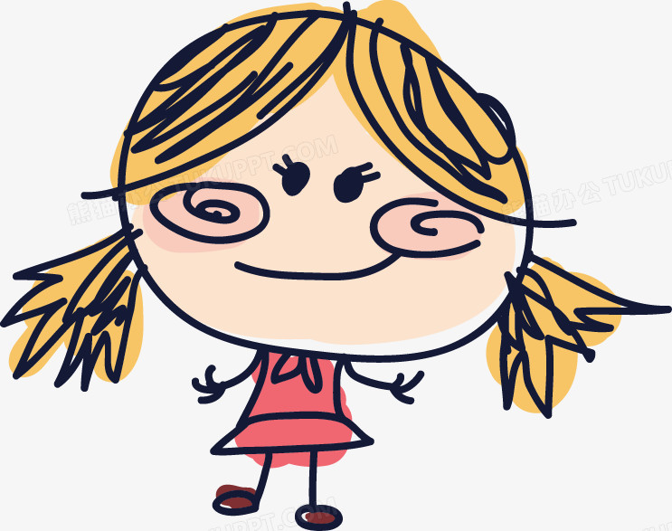 手绘可爱卡通小人