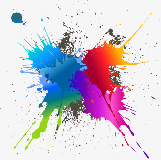 绚烂彩墨png图片素材下载_绚烂png_熊猫办公