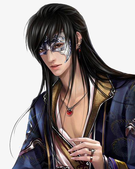 面具男子古风立绘