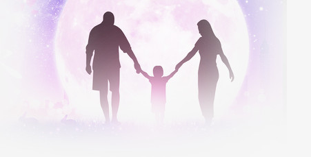 风幸福的手拉手一家三口创意元素》,使用 adobe photoshop cc软件制作