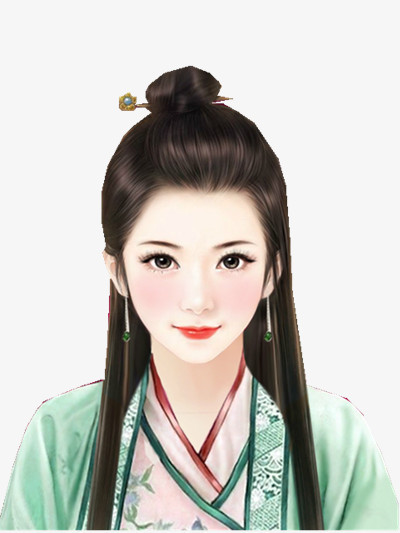 白衣直发女子古风立绘png图片素材免费下载 女子png 400 533像素 熊猫办公