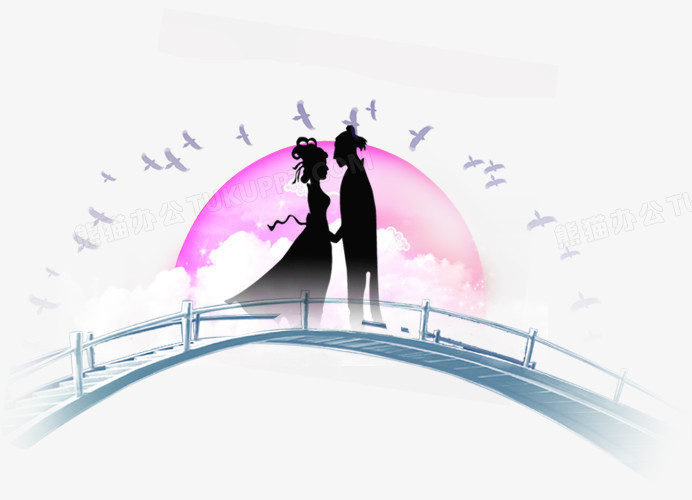 七夕PNG图片素材下载_七夕PNG_熊猫办公