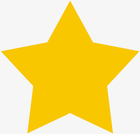 黄色五角星卡通手绘电商png图片素材下载_五角星png_熊猫办公