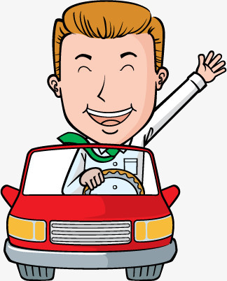 本作品全称为《棕色卡通风单手开车眯眼微笑的男子元素》,使用adobe