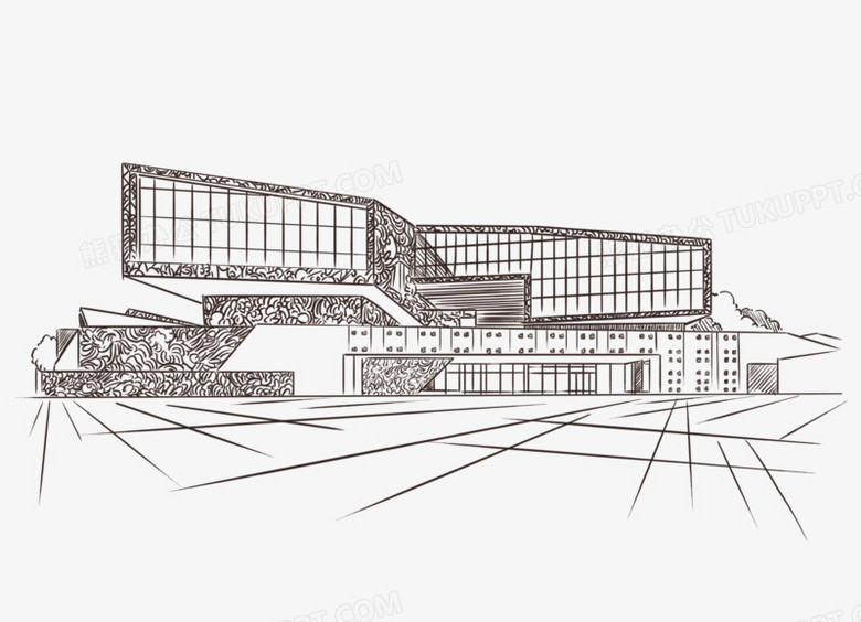 本作品全称为《简约手绘四川美术学院罗中立美术馆元素》,使用 adobe