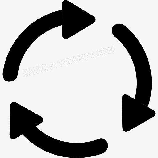 三个箭头循环的标志图片