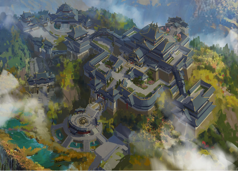 古风武侠山庄游戏场景