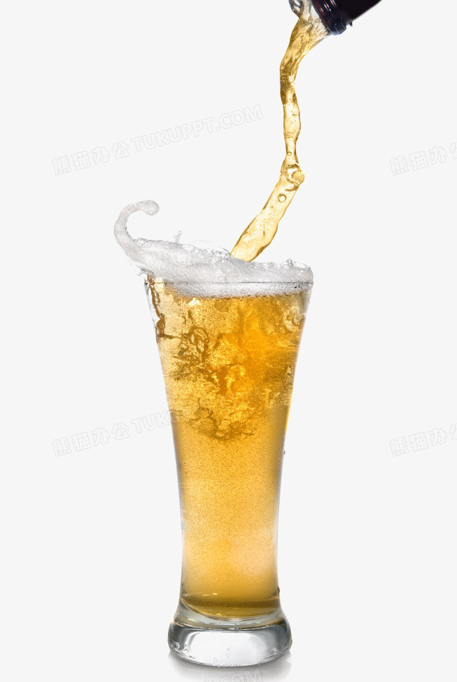 倒到被子里的啤酒png图片素材下载_啤酒png_熊猫办公