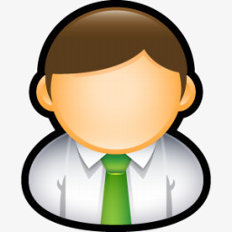 本作品全称为《绿色卡通风管理员头像图标创意元素》,在整个配色上