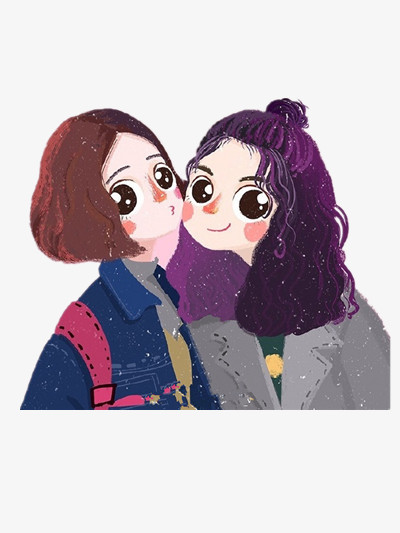 闺蜜png图片素材下载_插画png_熊猫办公