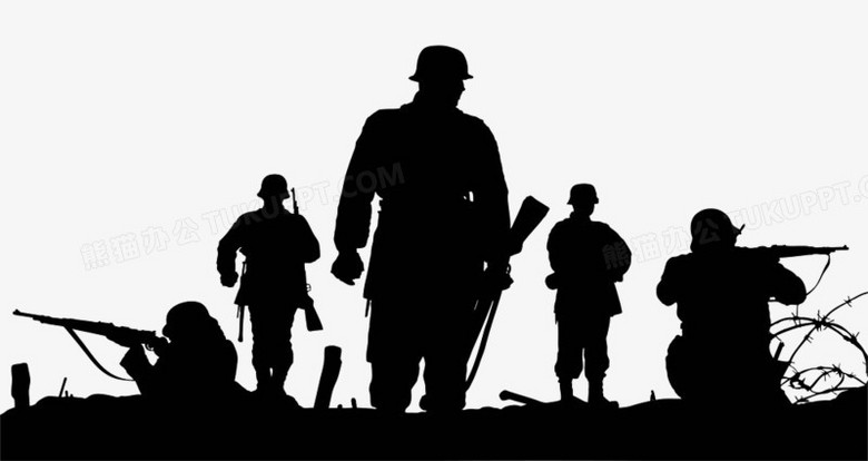 免抠元素 战争 战争剪影收藏