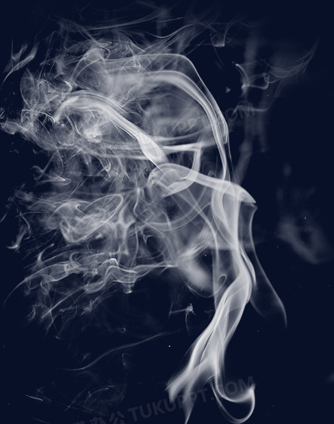 用白色设计了一团袅袅升起的热气图片,简约效果的展现形式更好的突出