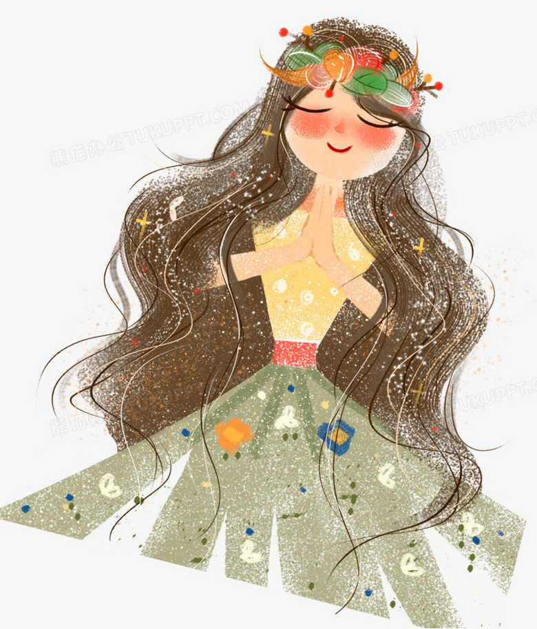 手绘卡通女王大人素材