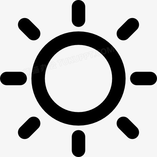 太阳晴朗天气符号图标