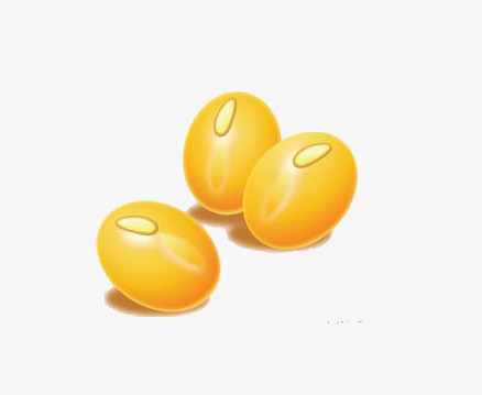 本作品全称为《黄色卡通手绘饱满黄豆颗粒创意元素》,在整个配色上