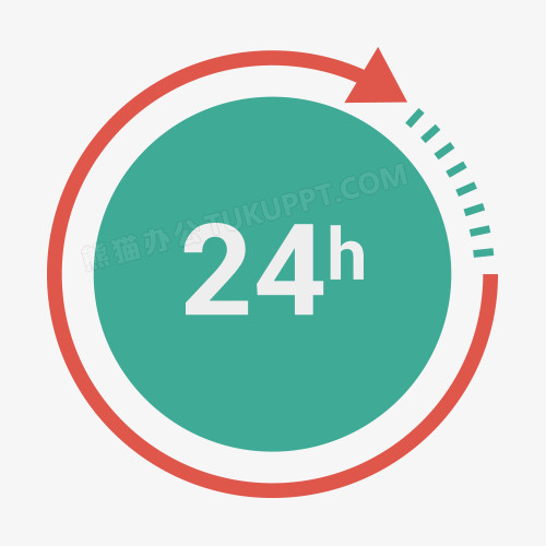 本作品全称为《红绿色简约风二十四小时循环使用元素》,在整个配色上