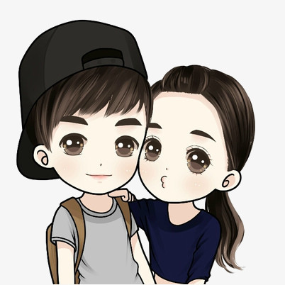 情侣q图png图片素材下载_情侣png_熊猫办公