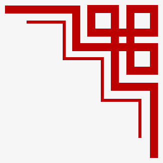 本作品全称为《红色中国风精美中式窗户边框创意元素》,在整个配色上