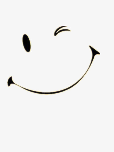 本作品全称为《卡通手绘黑色可爱微笑表情创意元素》,在整个配色上