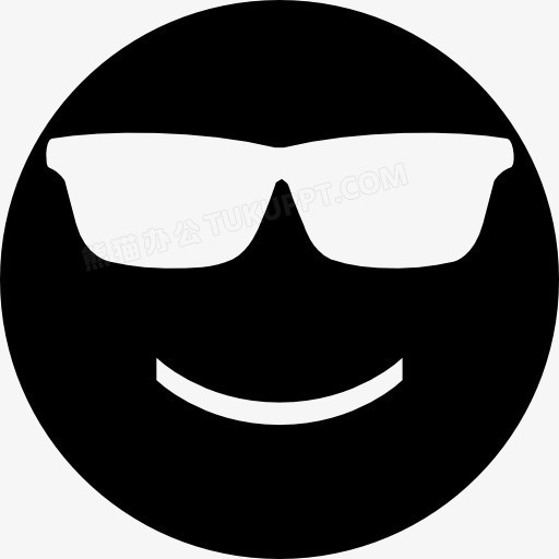 黑色太阳镜表情符号的图标