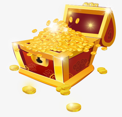 开启的装满金币的宝箱png图片素材免费下载 开启png 413 395像素 熊猫办公