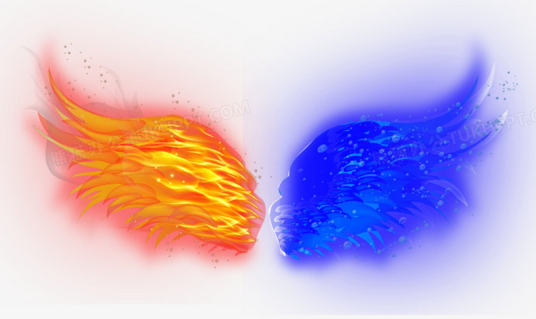 冰火天使翅膀免扣素材