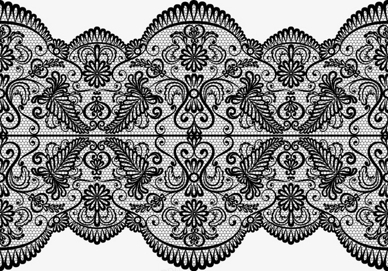 创意蕾丝花纹背景矢量素材