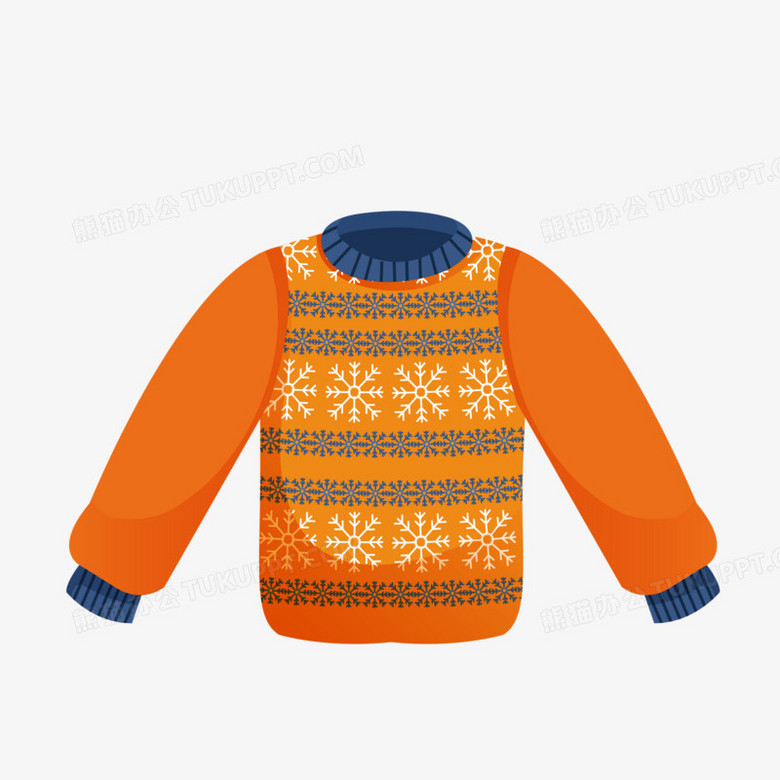 手绘卡通冬季保暖毛衣矢量元素