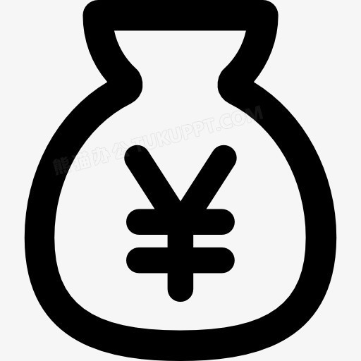 在整个配色上使用黑色作为基础色调,根据钱袋的形态,设计了钱袋,人民