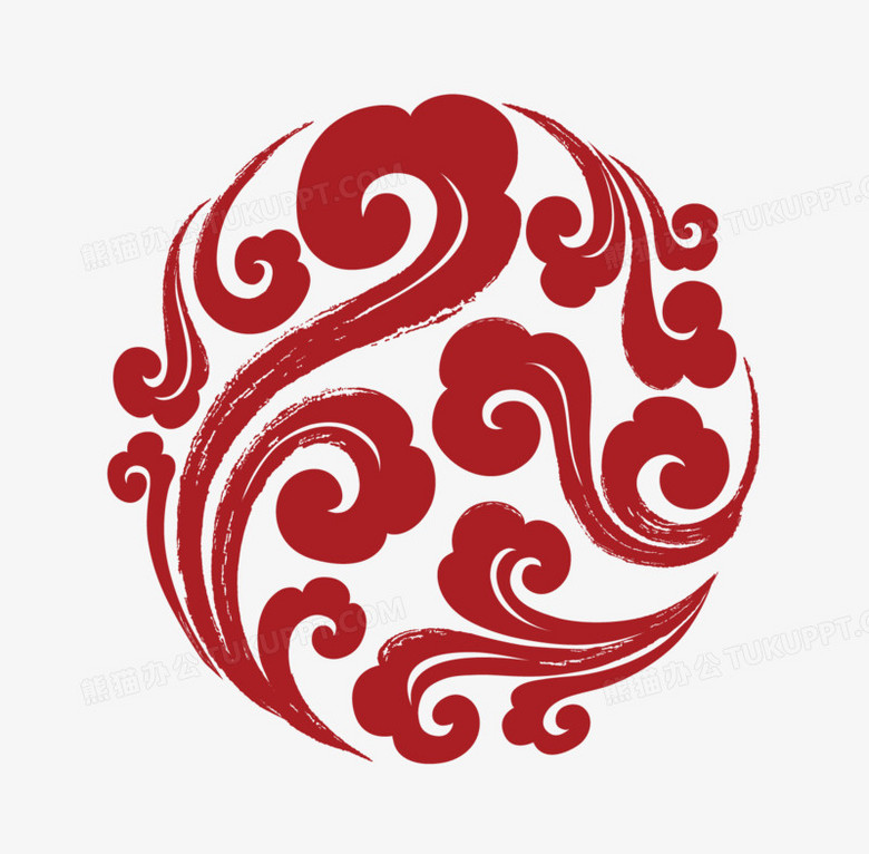 圆形祥云图案