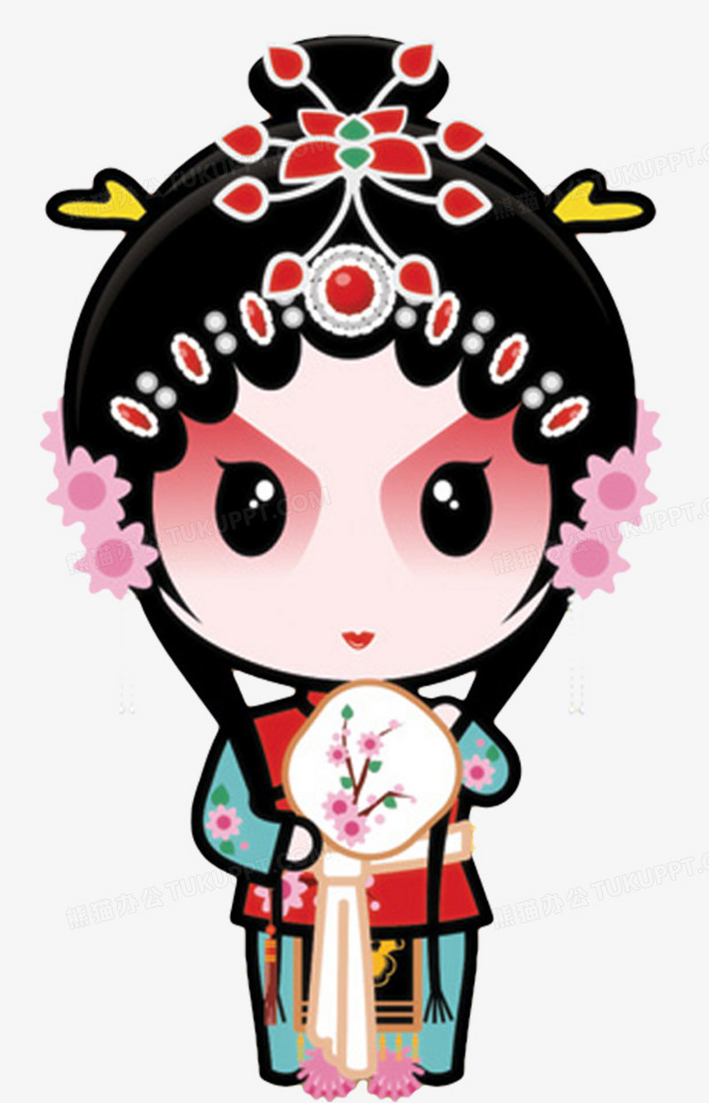 本作品全称为《彩色中国风国粹京剧戏曲人物翠花元素》,使用 adobe