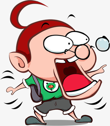 吃惊的卡通人物