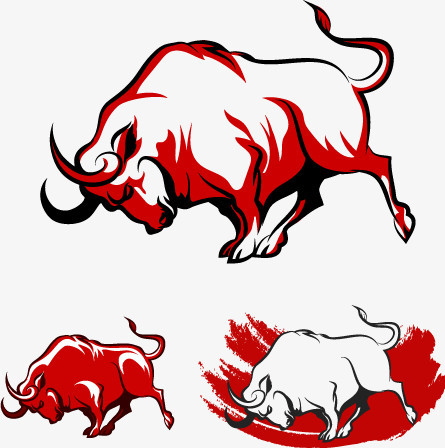 本作品全称为《红色卡通手绘凶猛红牛创意元素》,使用adobe